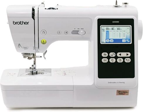 ماكينة الخياطة والتطريز Brother SE600، 80 تصميمًا، 103 غرز مدمجة، محوسبة، منطقة دائرية 4 × 4 بوصة، شاشة LCD تعمل باللمس 3.2 بوصة، 7 أقدام متضمنة وقاعدة جانبية، SA177 in Kuwait