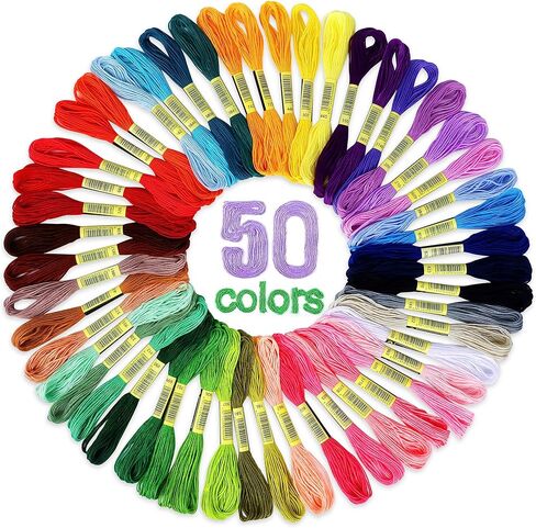 خيط تطريز بألوان قوس قزح من ATDAWN، خيوط متقاطعة، خيط الأساور، خيط تنظيف الحرف اليدوية (200 لون) in Kuwait