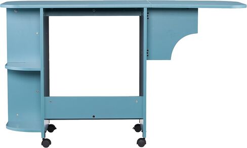 طاولة خياطة محطة يدوية دوارة قابلة للتوسيع من إس آي فيرنيتشر إيتون، باللون الأزرق in Kuwait