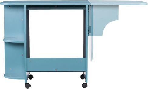 طاولة خياطة محطة يدوية دوارة قابلة للتوسيع من إس آي فيرنيتشر إيتون، باللون الأزرق in Kuwait