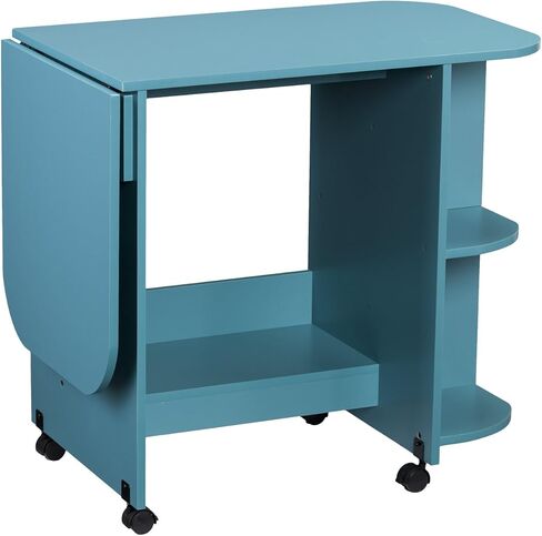 طاولة خياطة محطة يدوية دوارة قابلة للتوسيع من إس آي فيرنيتشر إيتون، باللون الأزرق in Kuwait