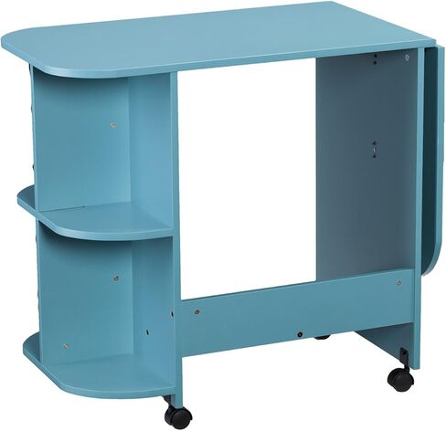 طاولة خياطة محطة يدوية دوارة قابلة للتوسيع من إس آي فيرنيتشر إيتون، باللون الأزرق in Kuwait