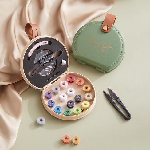 ZUNON Sewing Kit, Travel Mini Sewing Kits for Adults Suppliers Repair Project Kit Needle Family Sewing Thread Accessories Traveler Beginner Emergency Kids DIY Organizer Plastic(Green Sewing kit) in Kuwait