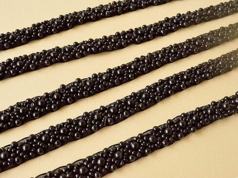 2 ياردة اللؤلؤ مطرز تقليم الزفاف شريطة من الدانتيل التشذيب حافة الشريط للحرفية الخياطة فستان الزفاف النسيج DIY الديكور 1 سنتيمتر (#2) in Kuwait