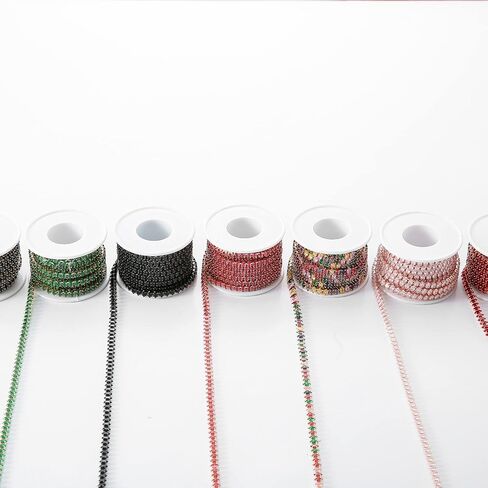 1 Yards Zircon Crystal Rhinestones Close Chain Rectangle Beaded Trim for Sewing Craft DIY Decoration（5X2.5MM Aquamarine） in Kuwait