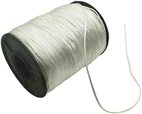 Vtete 1 Roll of 150 Yards Lift Shade Cord - 1.0 mm White Braided Polyester Shade Blinds Pull String Rope for Blinds Windows, Roman Shade Repair, Gardening Plant & Crafts and DIY Projects in Kuwait