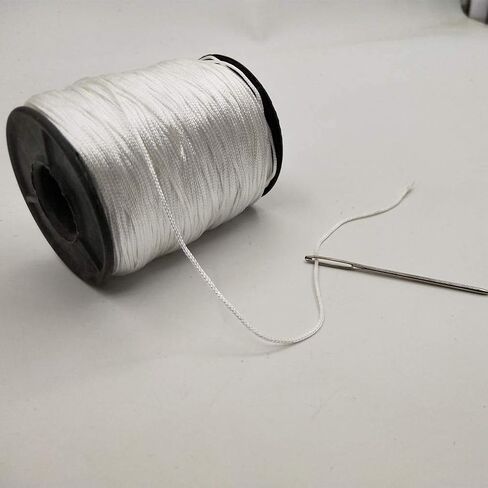 Vtete 1 Roll of 150 Yards Lift Shade Cord - 1.0 mm White Braided Polyester Shade Blinds Pull String Rope for Blinds Windows, Roman Shade Repair, Gardening Plant & Crafts and DIY Projects in Kuwait
