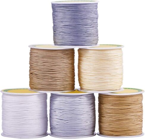 PH PandaHall 150 Yards 0.8mm Nylon Beading String for Bracelet, 15 Colors Chinese Knotting Cord Nylon Bracelet Thread Kumihimo Macrame Thread Cord for Friendship Bracelets Necklace Macrame Wind Chime in Saudi Arabia