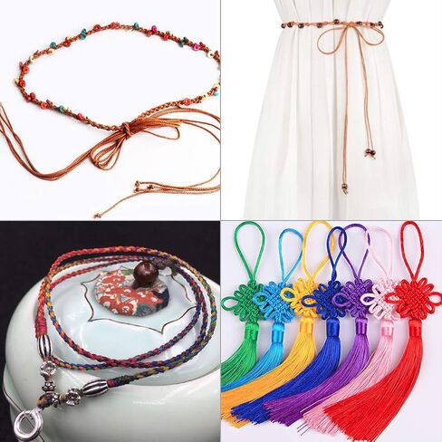 PH PandaHall 150 Yards 0.8mm Nylon Beading String for Bracelet, 15 Colors Chinese Knotting Cord Nylon Bracelet Thread Kumihimo Macrame Thread Cord for Friendship Bracelets Necklace Macrame Wind Chime in Saudi Arabia