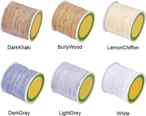 PH PandaHall 150 Yards 0.8mm Nylon Beading String for Bracelet, 15 Colors Chinese Knotting Cord Nylon Bracelet Thread Kumihimo Macrame Thread Cord for Friendship Bracelets Necklace Macrame Wind Chime in Saudi Arabia