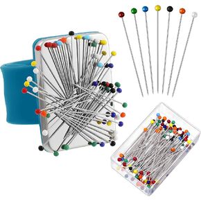 Magnetic Wrist Sewing Pincushion with 100 Pieces Sewing Pins Set Wrist Pin Cushion Magnetic Wrist Pin Holder Wristband Wrist 1.5 Inch Ball Head Straight Pins for Hand Sewing Supplies (Black) in Kuwait