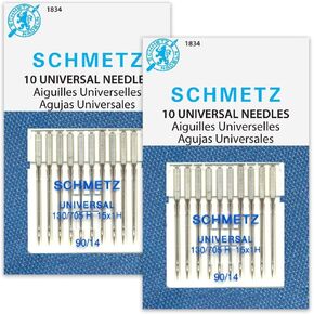 SCHMETZ Universal (130/705 H) Household Sewing Machine Needles - Size 90/14-3 Cards - 30 Needles