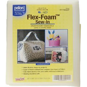 Pellon FF776020P Flex-Foam Sew-in Stabilizer, 20" x 60" , White in Kuwait
