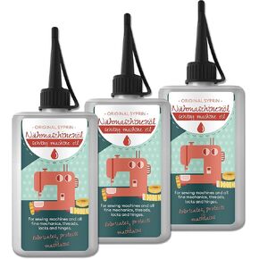 Original Syprin Sewing Machine Oil, fine Mechanics Oil, Machine lubricating Oil, Special Design for Sewing Machine Moving Parts, Made in Germany 3x100 ml