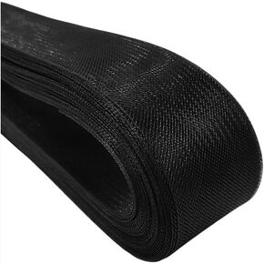 50 Yards Soft Horsehair Braid 1 Inch for Polyester Boning Sewing Wedding Dress Dance Gowns Dress Accessories, Black