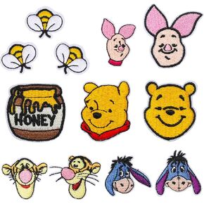 12 قطعة من الحديد على الرقع، رقعات خياطة مطرزة على شكل دب طفل لطيف يمكنك صنعها بنفسك لتزيين ملابس الأطفال والمراهقين والقمصان والجينز in Kuwait