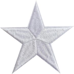 5pcs Black Star Iron on Patches, Star Patches Embroidered Applique for Clothing, Jackets, Hats,Backpacks, Jeans (3.2 inches) in Saudi Arabia