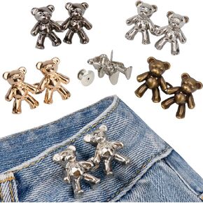 TOOVREN Pant Waist Tightener, Detachable Jean Buttons for Loose Jeans, No Sew and No Tools Button Pins for Jeans, Adjustable Jean Buttons Pins, Daisy Flower Instant Pants Button Tightener 4 Sets in Saudi Arabia