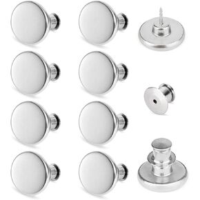 TOOVREN Upgraded 8 Sets Button Pins for Loose Jeans Pants, No Sew No Tool Jean Button Tightener Replacement Adjustable Reusable Metal Clips Snap Tack, Instant Reduce Too Big Pants Waist in Saudi Arabia