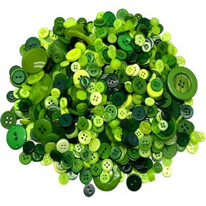 Resin Buttons Assorted Sizes Craft Buttons About 660 Pcs for Sewing DIY Crafts, Children's Manual Button Painting, Green in Saudi Arabia