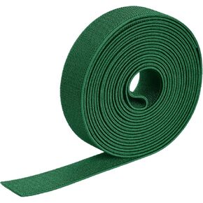 MECCANIXITY Twill Wide Elastic Band Double-Side 1 inch Flat 2 Yard Woven Elastic Band Knit Elastic Spool Heavy Stretch Strap Black for Sewing, Waistband