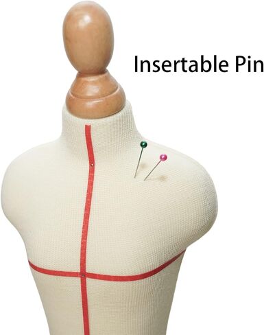 Female Dress Form Mannequin(Not Full Size Body Height 12.8 inch for Sewing, 1/3 Size Female Tailor Dressmaker Dummy for Pattern Making Fully Pinnable Mannequin with Wooden Stand (1/3) in Kuwait