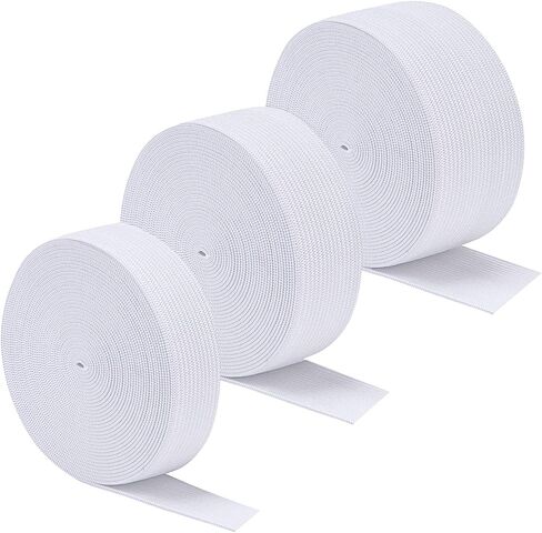 Sunmns 3 Rolls Sewing Stretch Elastic Band Spool, Black in Kuwait