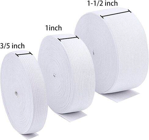 Sunmns 3 Rolls Sewing Stretch Elastic Band Spool, Black in Kuwait