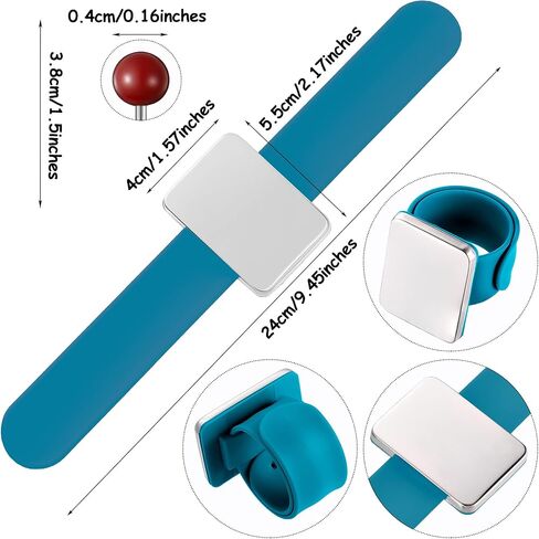 Magnetic Wrist Sewing Pincushion with 100 Pieces Sewing Pins Set Wrist Pin Cushion Magnetic Wrist Pin Holder Wristband Wrist 1.5 Inch Ball Head Straight Pins for Hand Sewing Supplies (Black) in Kuwait