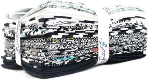 حزمة Linework Fat Quarter (13 قطعة) من Tula Pink لروح حر 18 × 21 بوصة (45.72 سم × 53.34 سم) قطع نسيج لحاف DIY in Kuwait