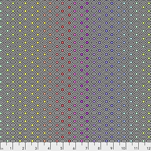 حزمة Linework Fat Quarter (13 قطعة) من Tula Pink لروح حر 18 × 21 بوصة (45.72 سم × 53.34 سم) قطع نسيج لحاف DIY in Kuwait