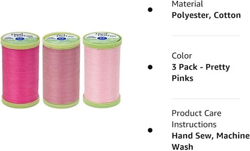 Coats 2-Pack Bundle - Dual Duty Plus Hand Quilting Thread - Black and White. 325 Yards Each. in Kuwait