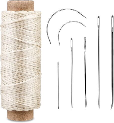 Ftyiwu Waxed Thread 32 Yards Upholstery Needle and Thread for Leather in Kuwait