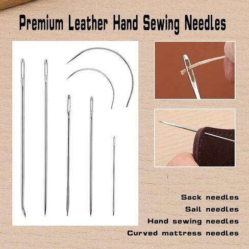 Ftyiwu Waxed Thread 32 Yards Upholstery Needle and Thread for Leather in Kuwait
