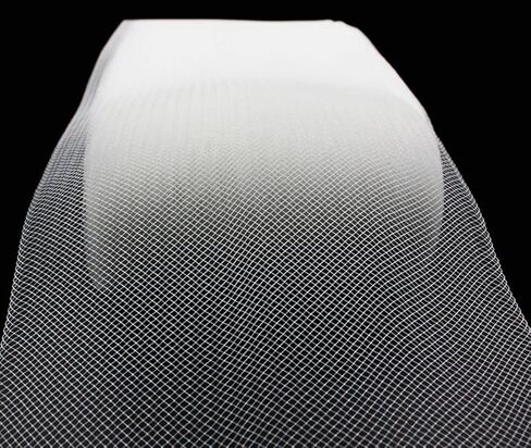 جديلة شعر حصان قاسية بطول 3 بوصة و25 ياردة من البوليستر لخياطة فستان الزفاف وتنورة الرقص وتشكيل ملحقات التشذيب (3 بوصة، أبيض) in Kuwait