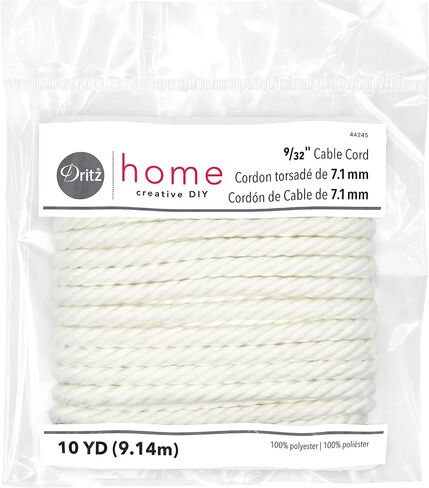 Dritz Home 44313 Cable Cord, 5/32 x 10-Yards, Size 70 , White in Saudi Arabia