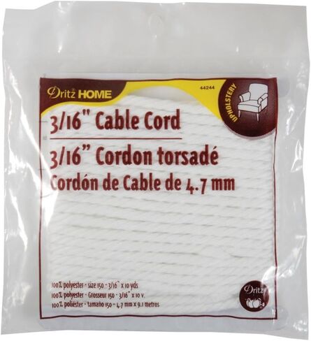 Dritz Home 44313 Cable Cord, 5/32 x 10-Yards, Size 70 , White in Saudi Arabia
