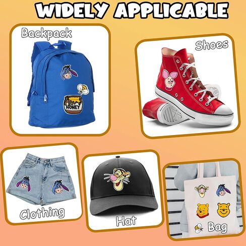 12 قطعة من الحديد على الرقع، رقعات خياطة مطرزة على شكل دب طفل لطيف يمكنك صنعها بنفسك لتزيين ملابس الأطفال والمراهقين والقمصان والجينز in Kuwait