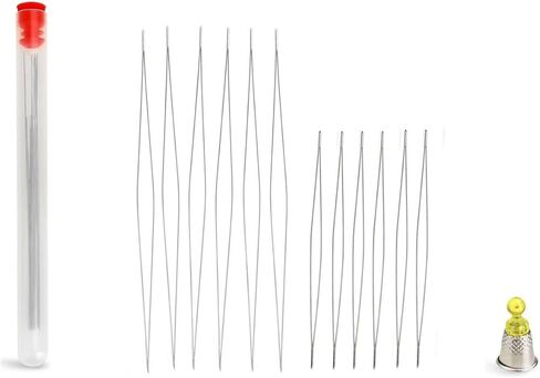 12 قطعة من إبر خرز العين الكبيرة مع زجاجة إبرة (2.2 بوصة، 3 بوصة) in Kuwait