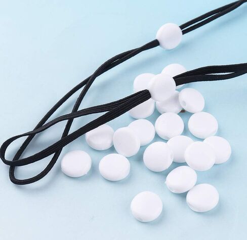 Cord Locks Silicone Toggles for Drawstrings Elastic Cord Rope Adjuster Non Slip Stopper, 400 PCS in Saudi Arabia