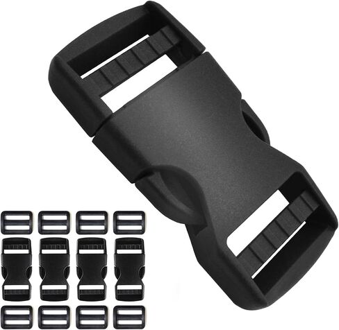 Buckle 1" Wide Inside, Quick Side Release Buckle for 1 inch/25mm Webbing Straps, Heavy Duty Plastic Buckles Dual Adjustable No Sewing Clips for Boat Cover Luggage Strap Pet Collar Backpack Replacement in Kuwait