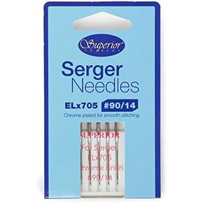 Superior Threads ELx705 Chromium-Plated Serger Needles for Cover Stitch-Capable Home Sewing Machines 5 Per Pack (Size #90/14) in Saudi Arabia