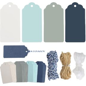 SALLYFASHION 200 PCS Gift Tags with String Attached, 1.57X2.76 Colored Hang in Saudi Arabia