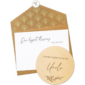 Joli Coon Pregnancy announcement wooden card - You're going to be grandparents with pocketfold envelope and seal sticker - Baby announcement grandparents in Saudi Arabia