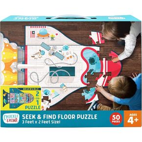Chuckle & Roar - Spaceship Puzzle - Engaging and Educational Puzzles for Kids - Larger Pieces Designed for Preschool Hands - 50 PC Floor Puzzle in Kuwait