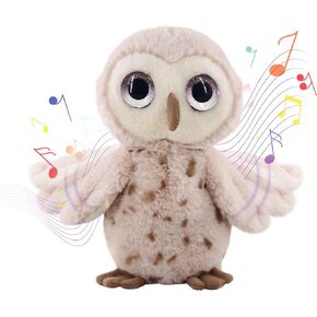 لعبة قطيفة للحيوانات الحية المحشوة على شكل بومة راقصة - لعبة تفاعلية للأطفال الصغار - بومة تغني - حيوانات أليفة محشوة لطيفة وناعمة على شكل حيوانات حية للأطفال - لعبة حيوانات أليفة محشوة من القطيفة المتحركة للأطفال الصغار in Kuwait