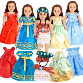 18-Inch Girl Doll Clothes Princess Cinderella Dress Costume Fits 18" Dolls (Cinderella-1)