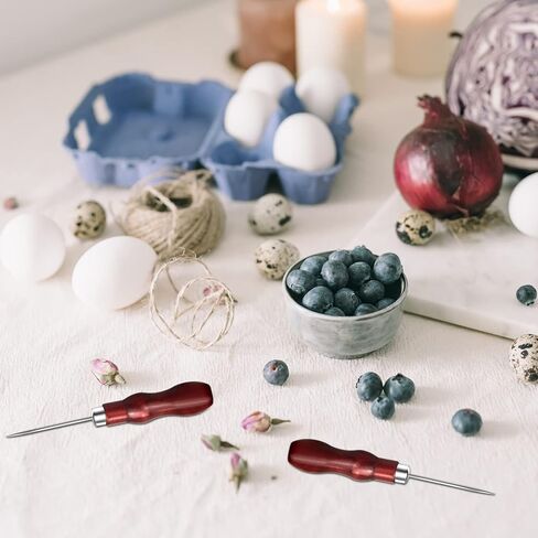 Awl Tool Wooden Handle Scratch Awl Gourd Shape Sewing Awl with Box Leather Craft Repair Tools Awl Tool for Scratch Wood,Leather,Sewing,Punch (4 PCS) in Kuwait