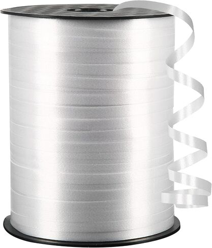 White Curling Ribbon 500 Yard Balloon String Gift Wrapping 3/16 in Kuwait
