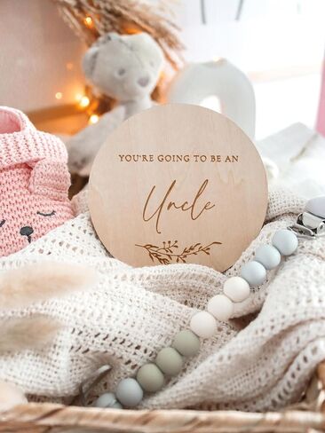 Joli Coon Pregnancy announcement wooden card - You're going to be grandparents with pocketfold envelope and seal sticker - Baby announcement grandparents in Kuwait